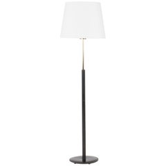 Black Leather Floor Lamp from Bergboms