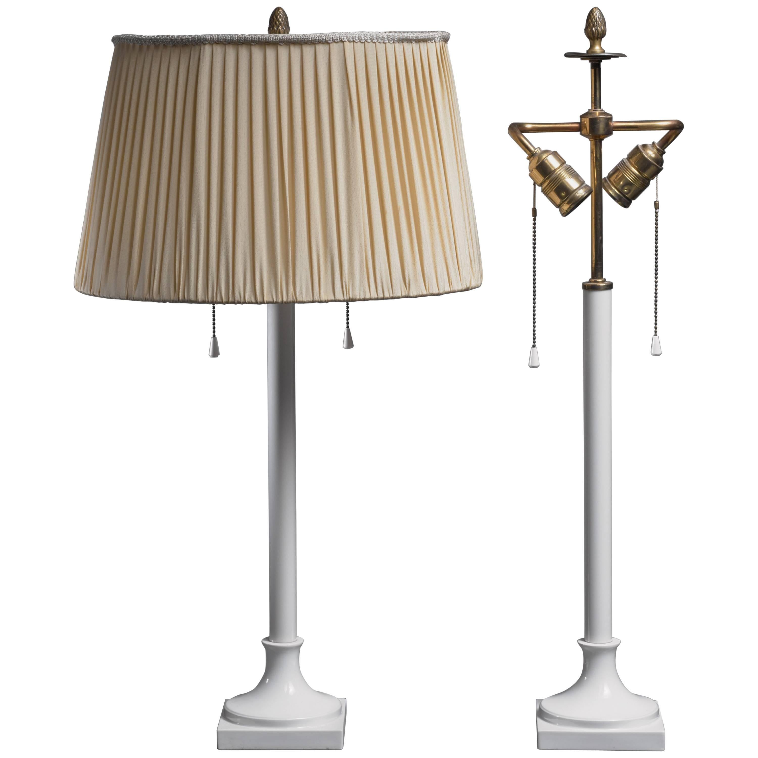 Pair of White Porcelain Table Lamps by KPM, Berlin, 1930s For Sale