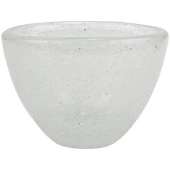 White Pulegoso Glass Vase by Carlo Scarpa for Venini