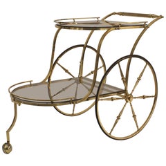 Italian Mid-Century Brass Bar Cart