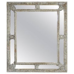 19th Century French Carved Painted Mirror