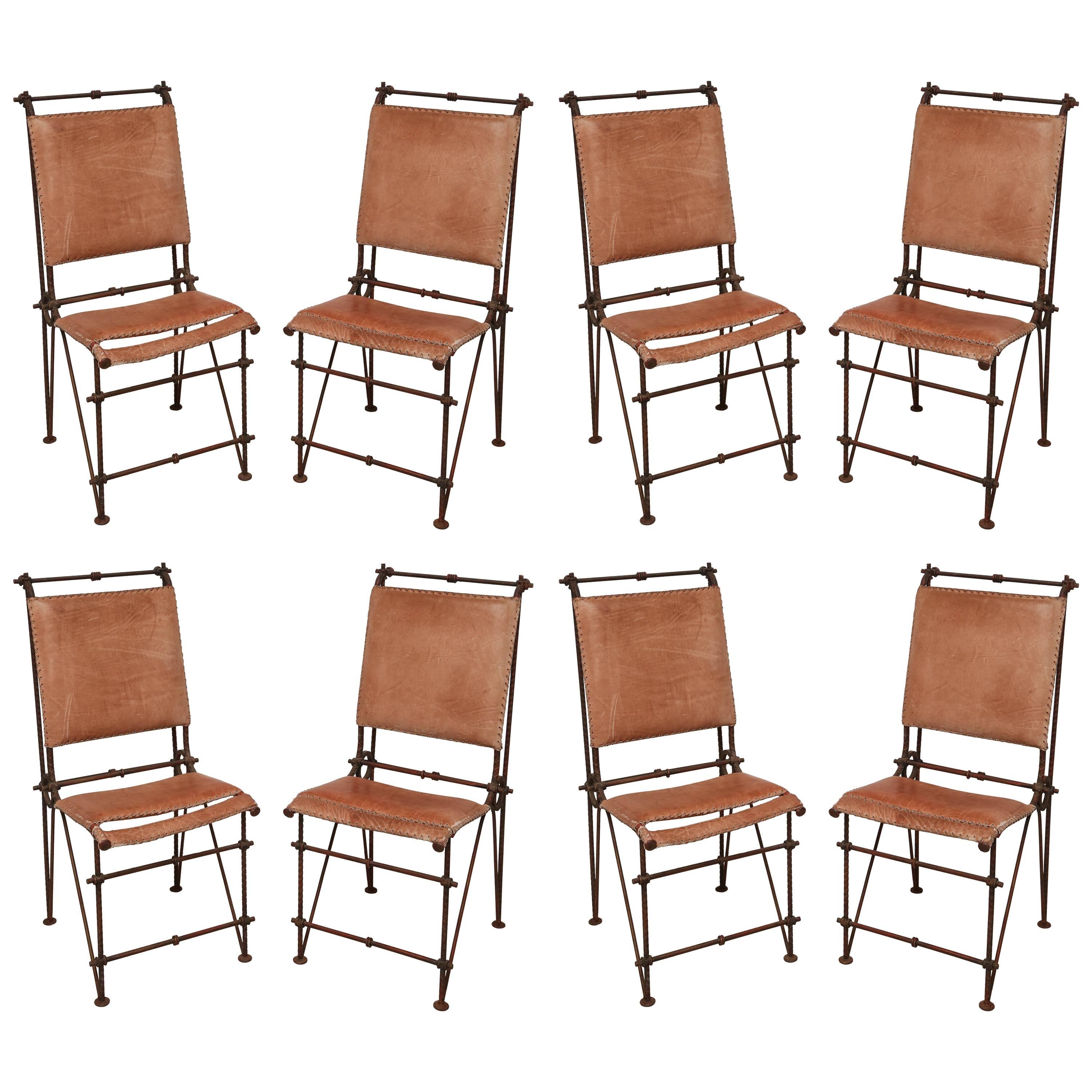 Set of Eight Industrial Dining Chairs by Ilana Goor