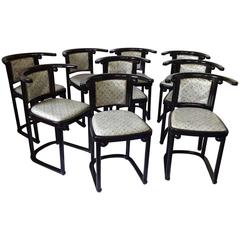 Nine Wittmann, Austria Fledermaus Dining Room Chairs