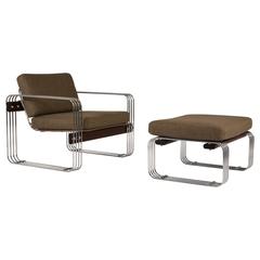 Mid-Century Chair and Ottoman by Heinz Meier 8