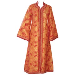 Caftan long marocain caftan en brocart, taille S à M, 1970