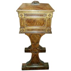 19th Century Scottish Gothic Revival Solid Pollard Oak Utility Box