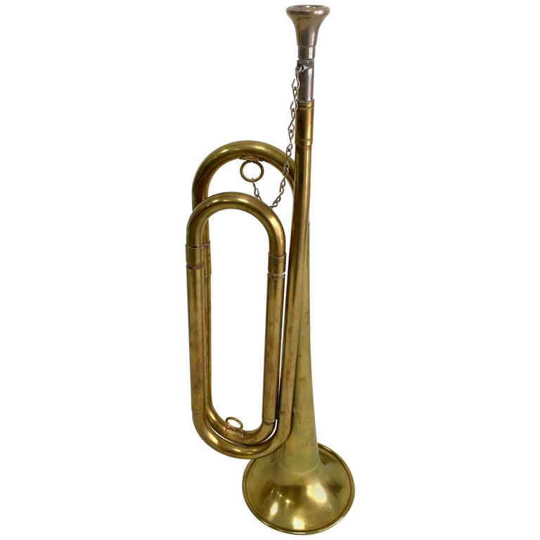 Vintage Brass Bugle Horn For Sale at 1stdibs