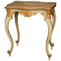 20th Century Venetian Coffee Table in Lacquered and Giltwood