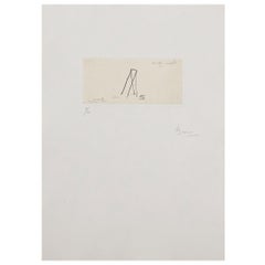 Joan Brossa Surrealist Hand Signed Limited Edition Etching, circa 1970