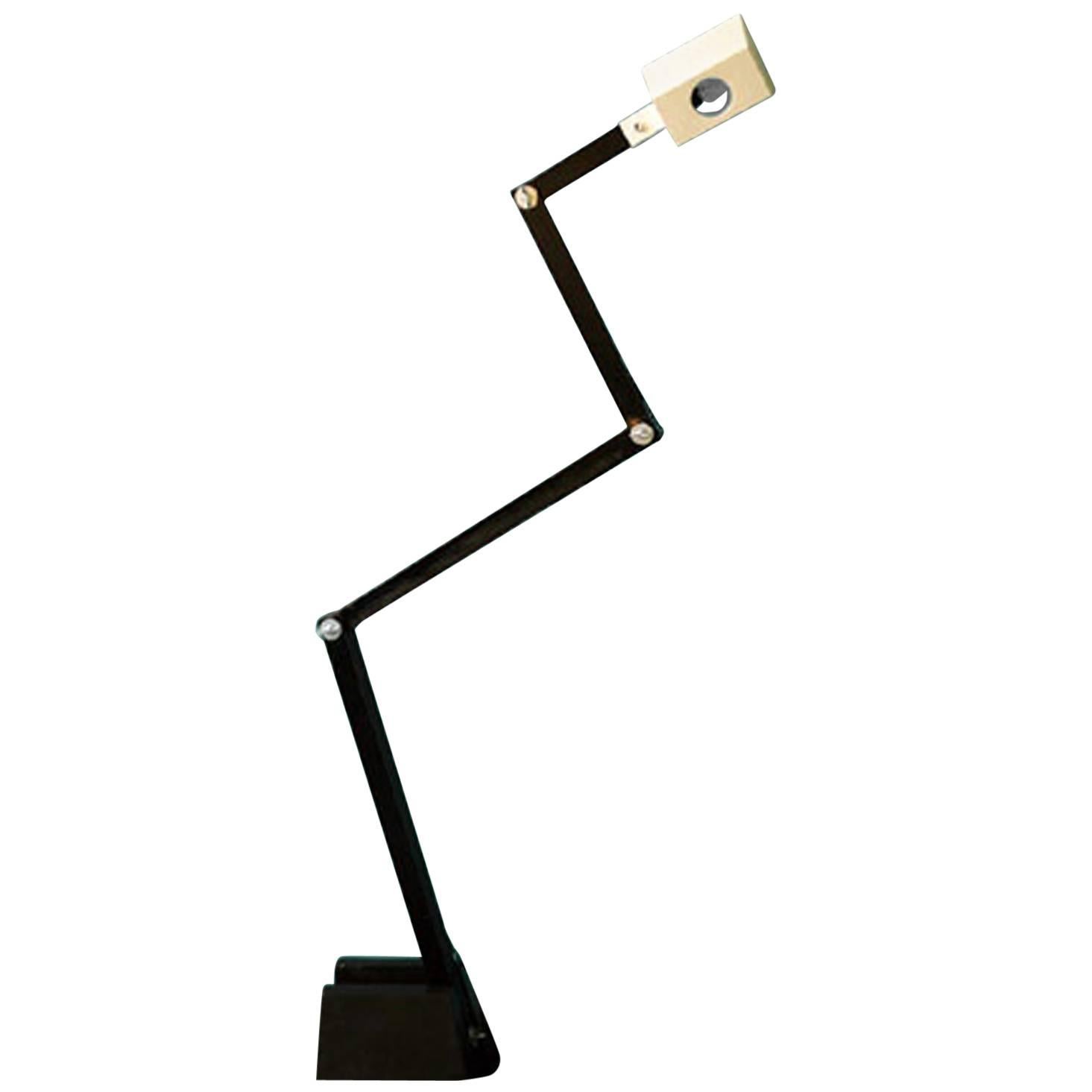 Fantastic Sculptural Architect Standing Lamp, Limited Edition, by Florence Lopez For Sale
