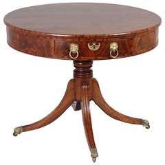 Early 19th Century Continental Mahogany Small Drum-Table