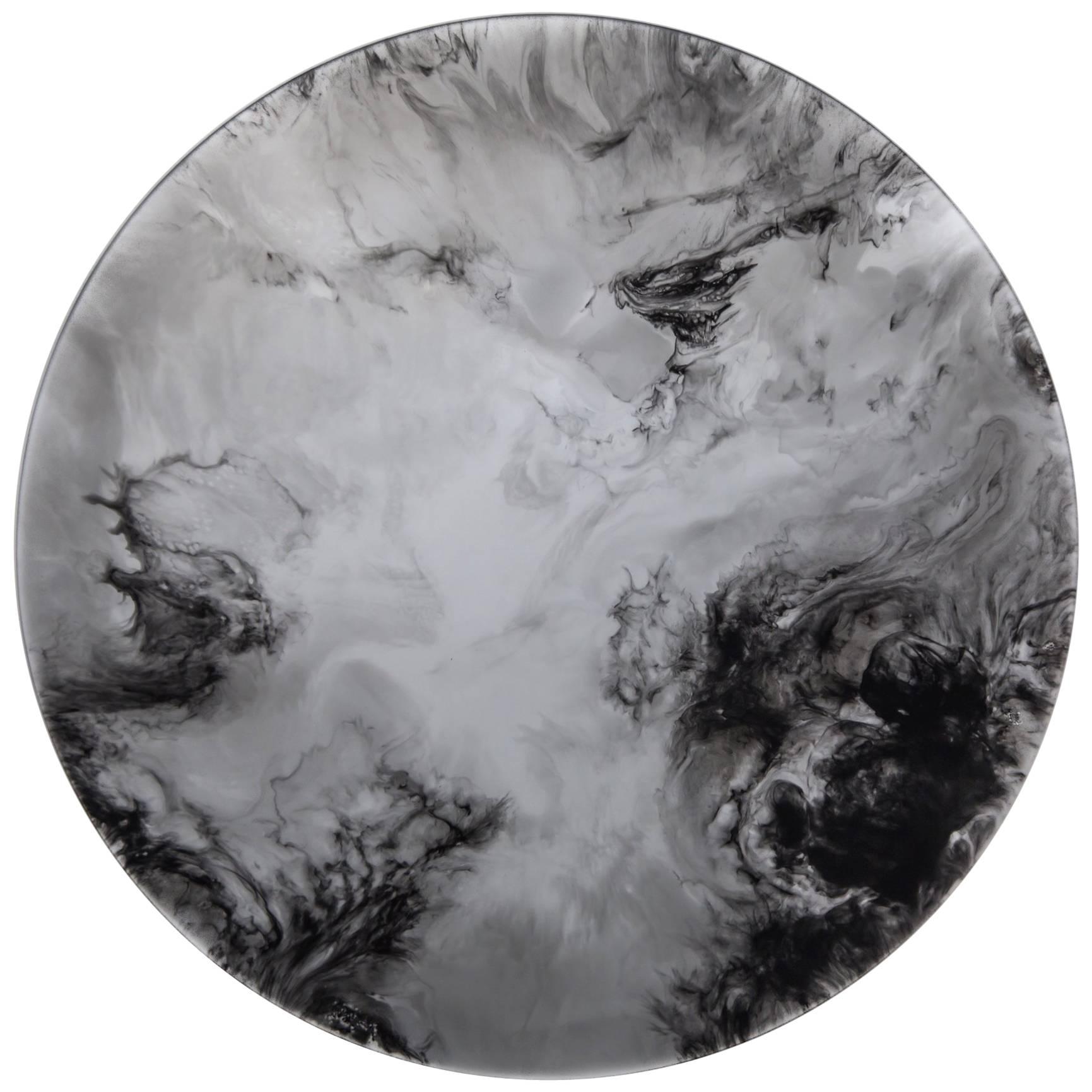 Ether - A Subtly Reflective Wall Mounted Artwork by Tom Palmer (80cm diameter) For Sale
