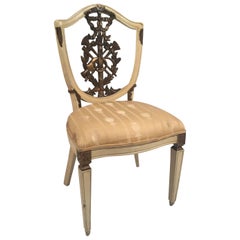 19th Century Italian Shield Back Painted and Parcel-Gilt Side Chair 9