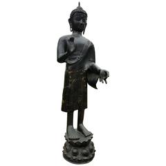 Vintage Bronze Buddha Statue Standing