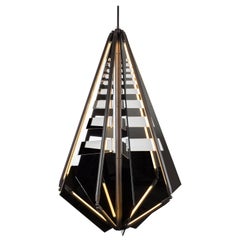 Bec Brittain Echo 4: Mirror and Brass LED Chandelier