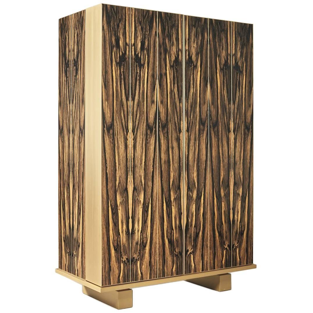 Royal Ebony Wood Cabinet Plumage by Hervé Langlais 2017 France One-Off