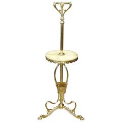 Art Nouveau Polished Brass Table Floor Lamp 3