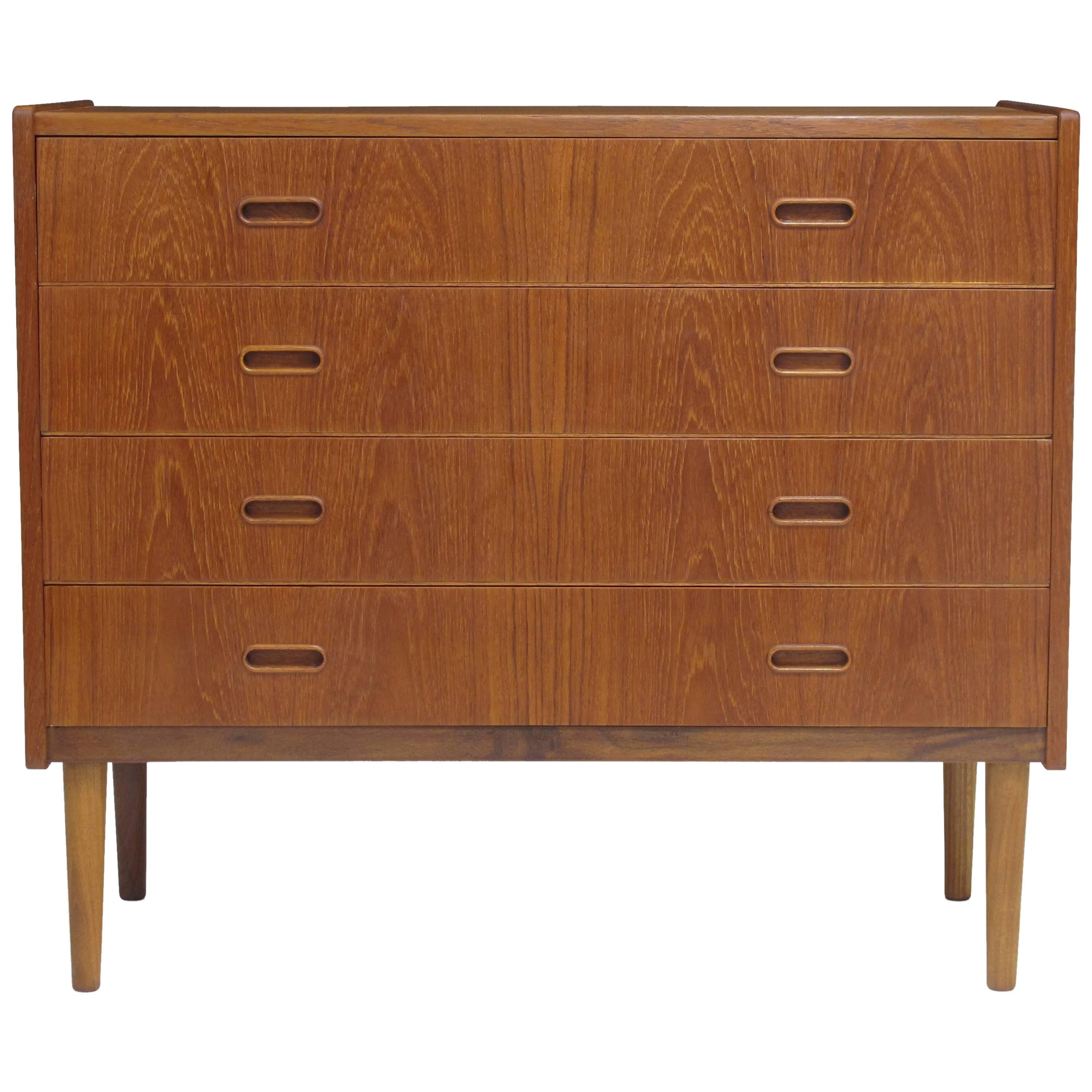 Danish Teak Four-Drawer Dresser