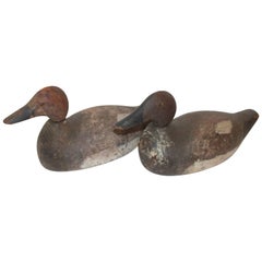 Early 20th Century Original Painted Decoys, Pair