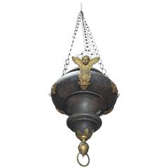 19th Century Sanctuary Lamp Church Pendant 6