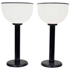 1980 Metal and Plexiglas Pair of Table Lamps 6