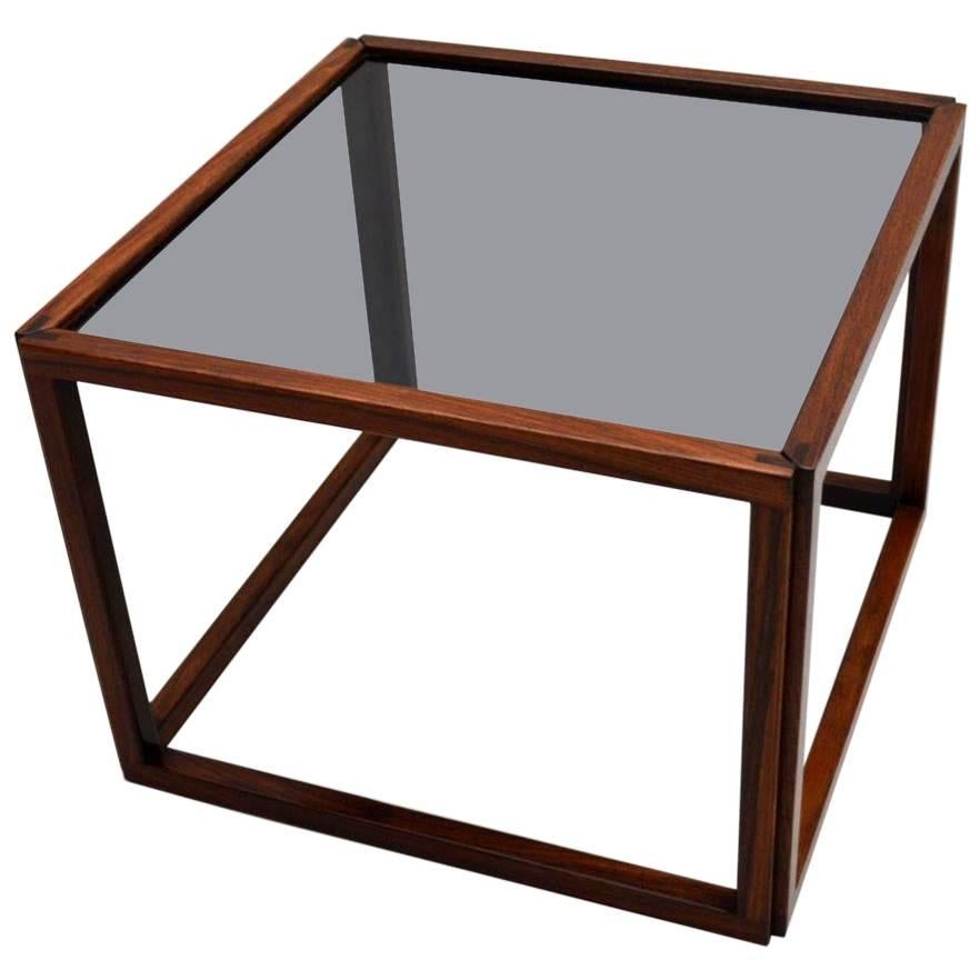 Danish Retro Rosewood Cube Coffee Table by Kai Kristiansen Vintage 1960s