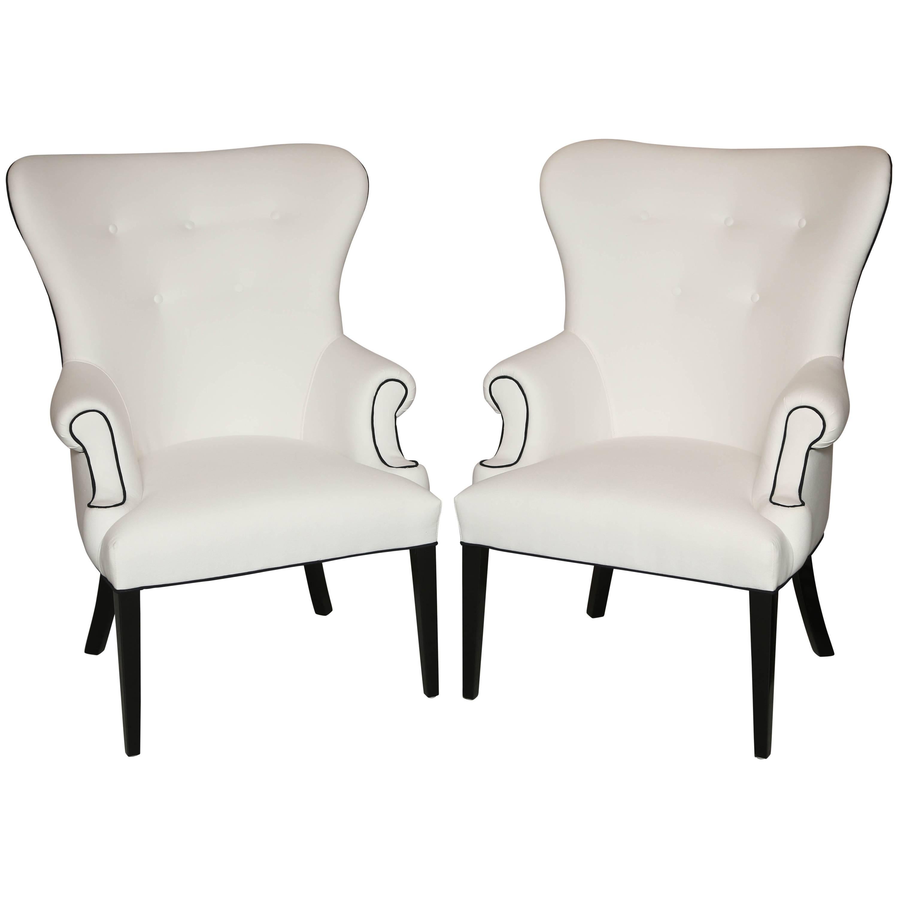 SALE SALE SALE  PR/HANDMADE  WHITE CHAIRS" designed by Susane R. WAS $1950.00 For Sale