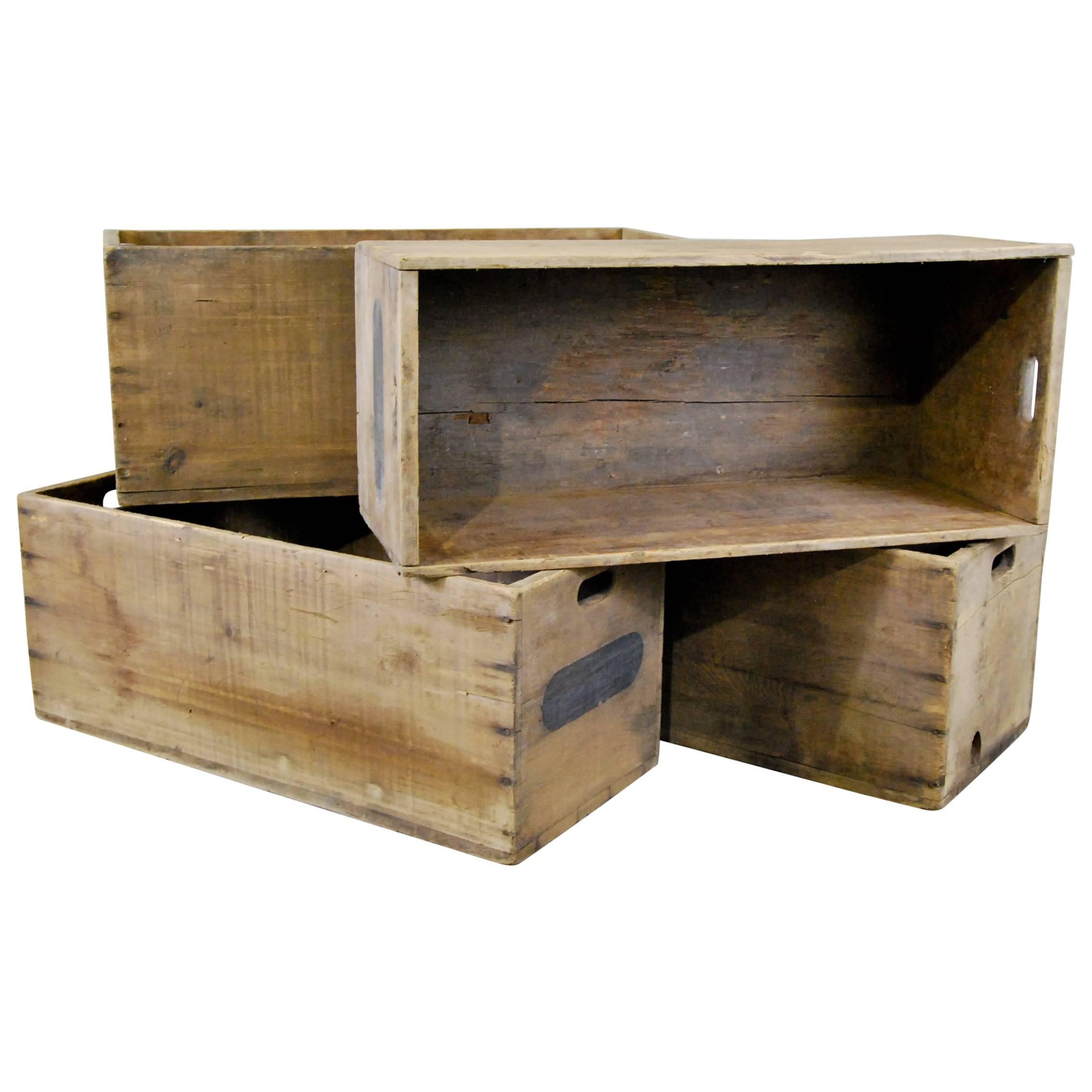 19th Century Wooden Bins from an Old Mill