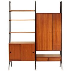 Teak Bookcase with Bar, 1960s