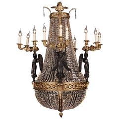 Representative Bronze Chandelier with Crystal, Pierre Philippe-Thomire 10