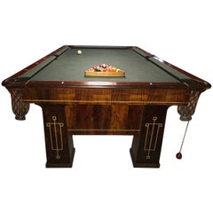 Rare table de billard Brunswick Balke Collender Arts & Crafts de 1918:: bois de rose