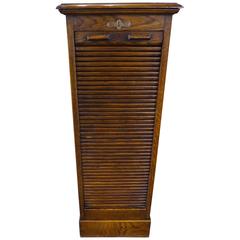 Used Concertina Front Oak Filing Cabinet