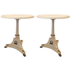 Pair of Gustavian Grey French Directoire Side Tables