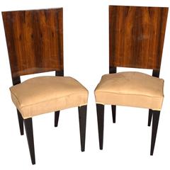 Elegant Chair in Art Deco Style, Rosewood Veneer