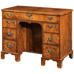 Mid-18th Century Walnut Kneehole Desk with Excellent Detailing