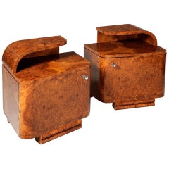 Pair of Art Deco Bed-Side Tables