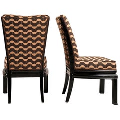 Pair of Rondocubist Chairs Designed by Czech Architect Josef Gočár