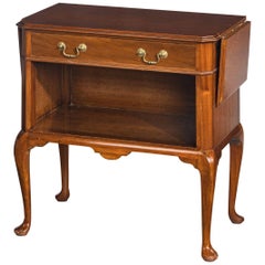 Late 20th Century Mahogany Night Table with Two Lifting Flaps