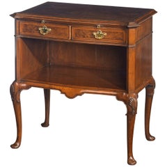 Late 20th Century Mahogany Night Table Incorporating an Open Book Space