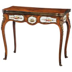 Late 19th Century Kingwood Games Table Incorporating Beautifully Painted Panels 9