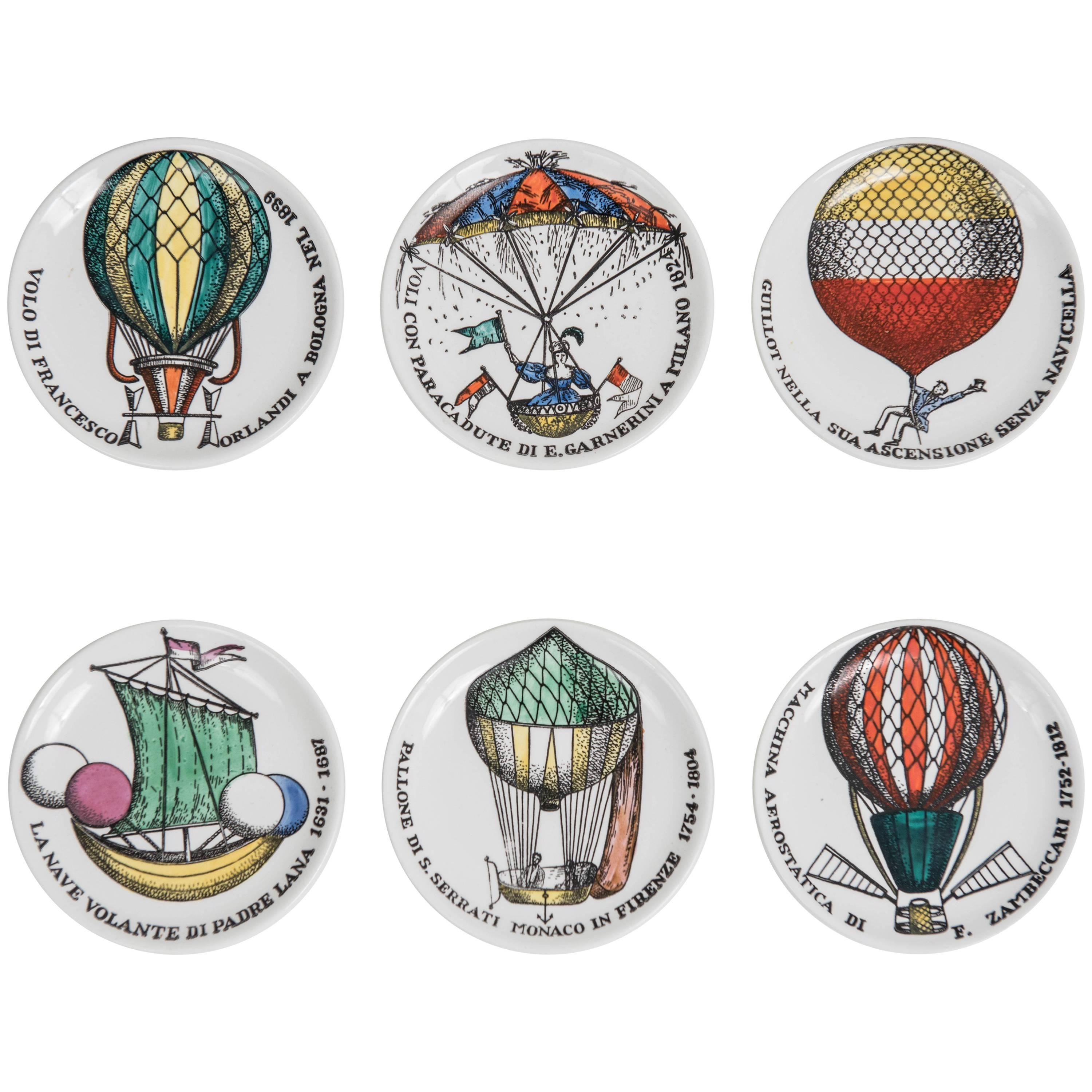 Set of Six Piero Fornasetti 

Poloni

 Casters For Sale