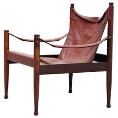 Chaise Safari d'Erik Worts pour Niels Eilersen, Danemark, 1960