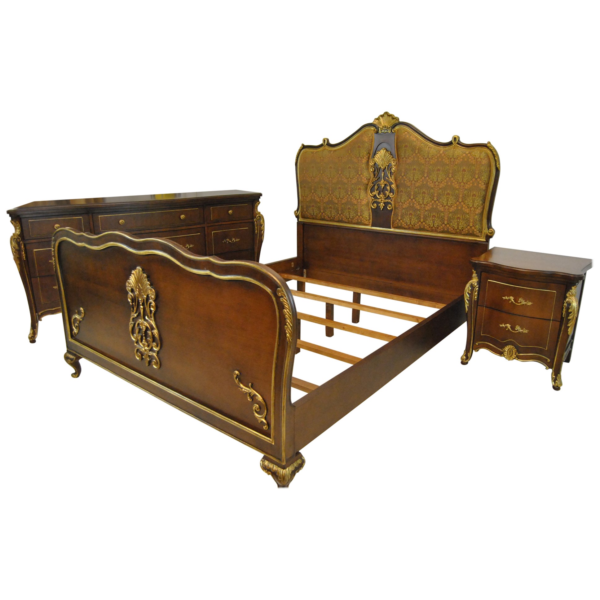 Teak Midcentury Queen Size Platform Bed With Nighstand By Sun Teak Midcentury Queen Size Platform Bed With Nighstand By Sun