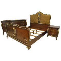 Italian Three-Piece Queen Size Bedroom Set by Angelo Cappellini Heyroud