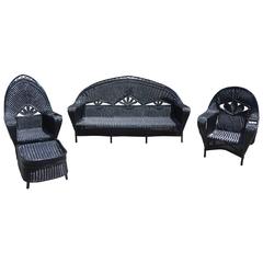 Antique Wicker Set 3