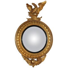 Exceptional Girandole Mirror with Rare Eagle and Serpent Motif