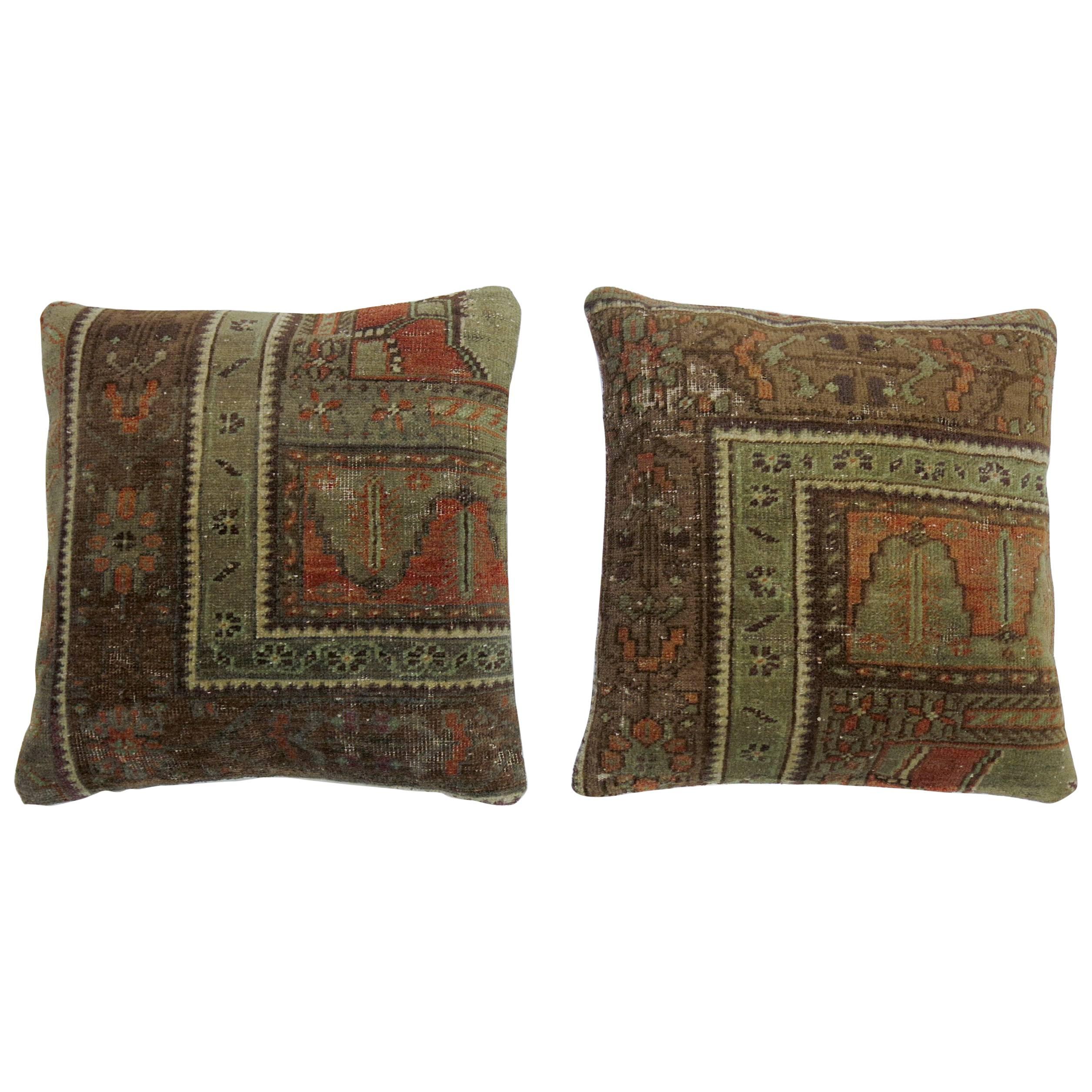 Pair of Turkish Rug Pillows