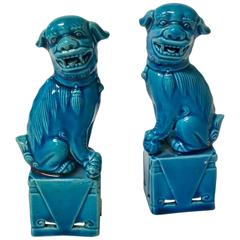 Vintage Unique Pair of Decorative Mini Foo Dogs Sculptures