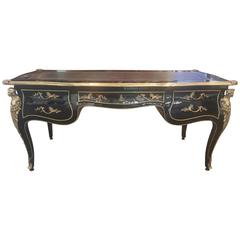 Bureau Plat Vintage Louis XV Style Desk 4