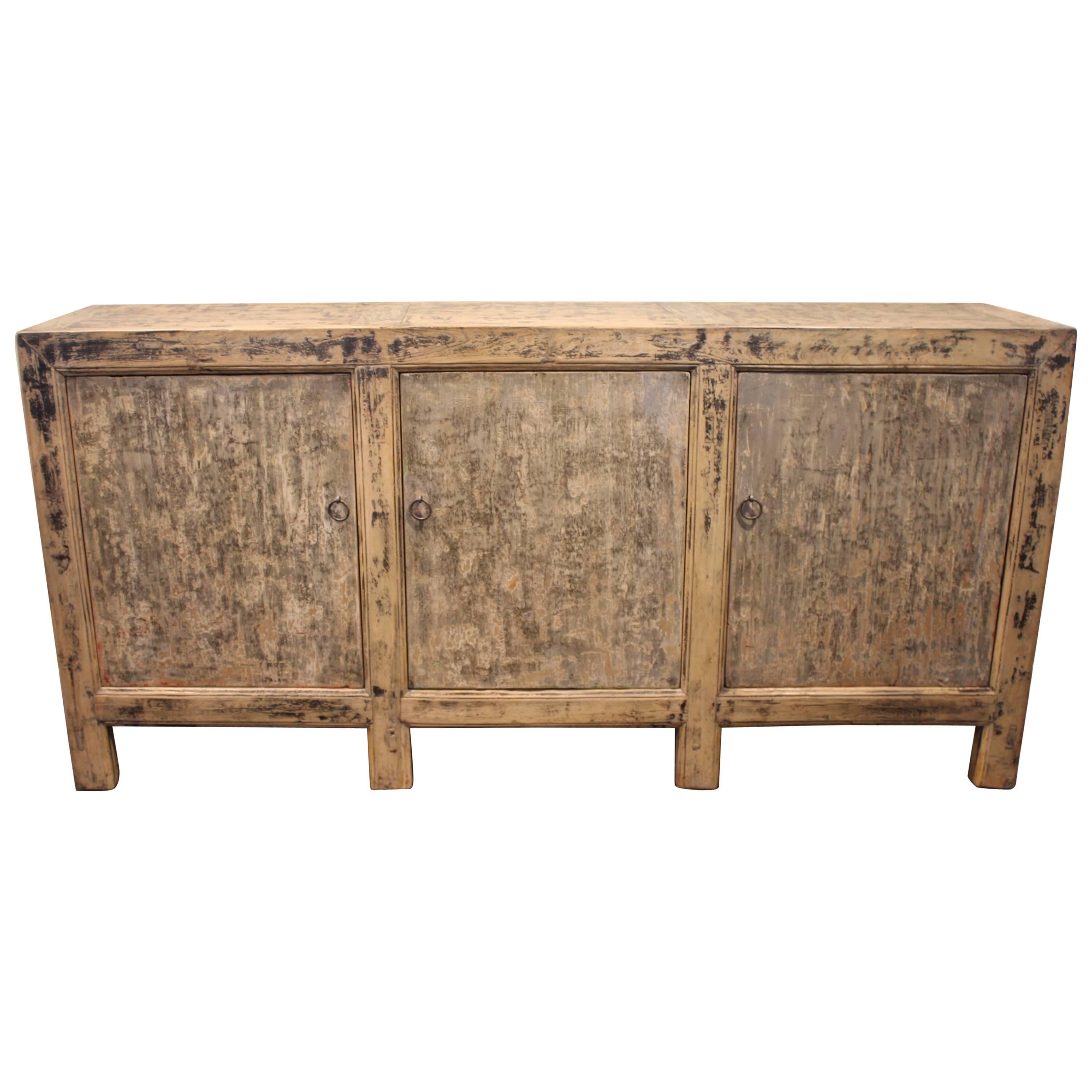 Antique Three-Door Server in Original Paint Patina